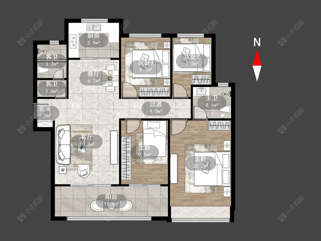 常州雅居乐熙悦府在售二手房源户型图_小牛看房