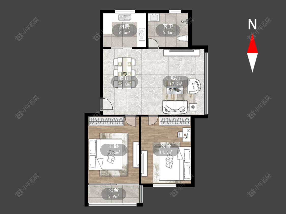 常州荷花苑在售二手房源户型图_小牛看房