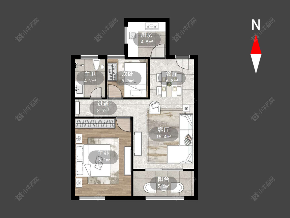 常州金牛里在售二手房源户型图_小牛看房