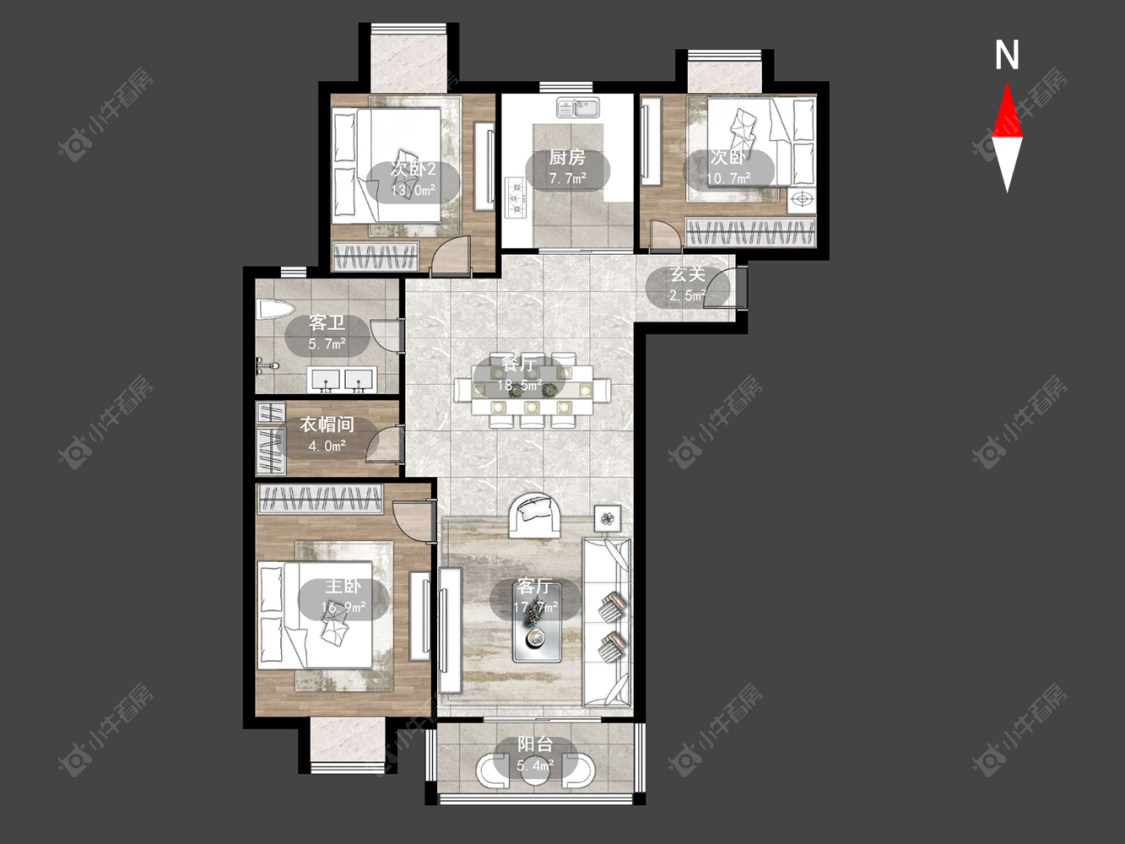 常州荷花苑在售二手房源户型图_小牛看房
