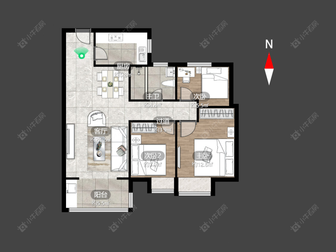 碧桂园华星·世纪学府房源户型图 常州碧桂园华星·世纪学府在售二手房源户型图_小牛看房