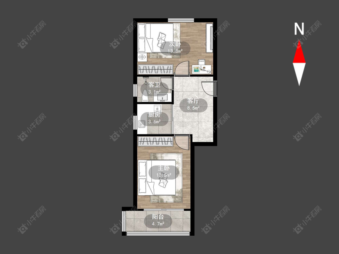 常州勤业四村北区在售二手房源户型图_小牛看房