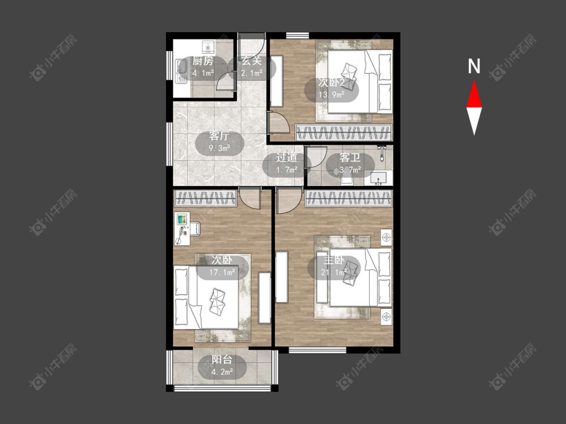 常州县学街在售二手房源户型图_小牛看房