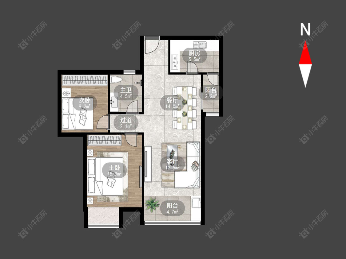 常州典雅花园在售二手房源户型图_小牛看房