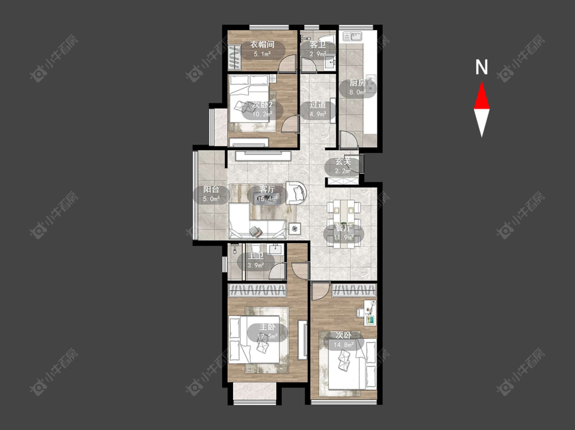 常州晋陵文锦在售二手房源户型图_小牛看房