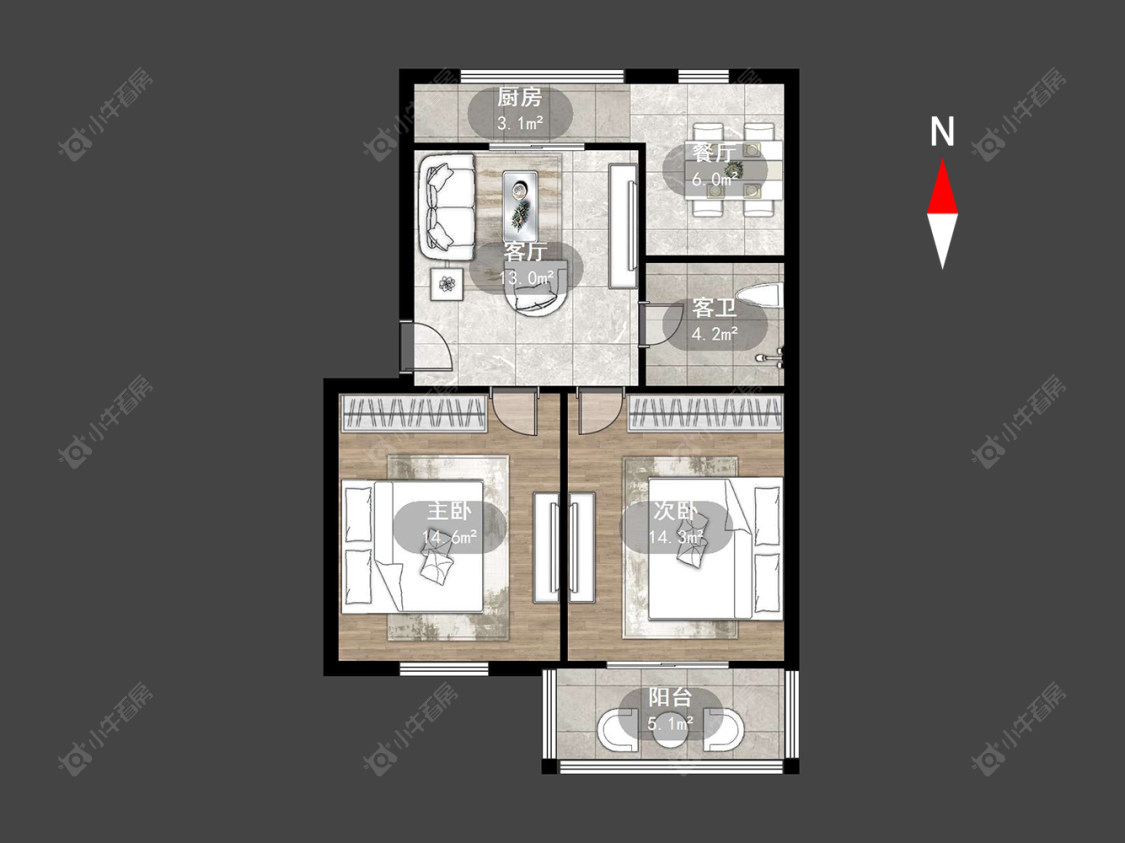 常州红梅东村在售二手房源户型图_小牛看房