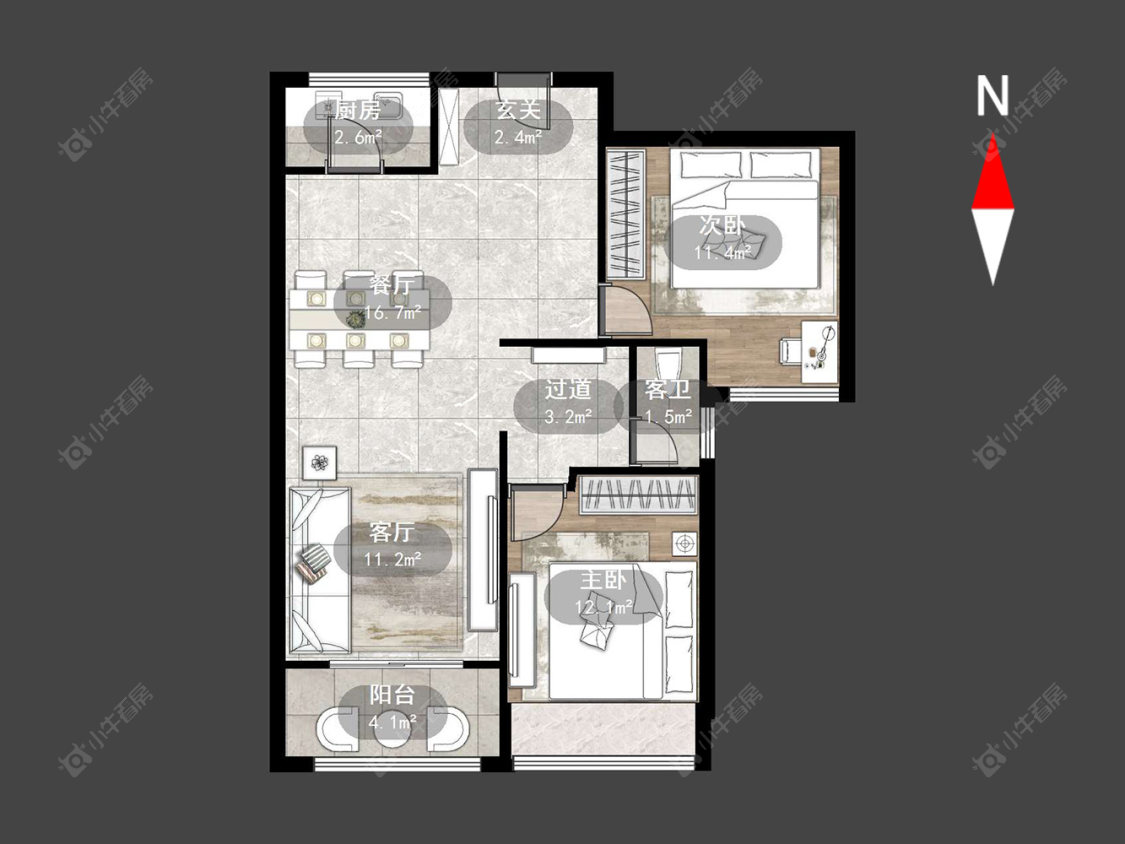 弘建壹品房源户型图 常州弘建壹品在售二手房源户型图_小牛看房