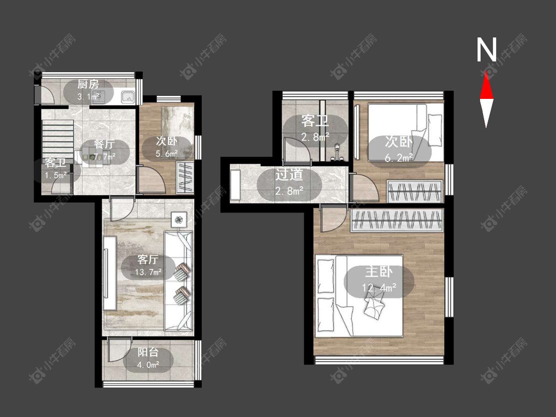 常州清凉新村在售二手房源户型图_小牛看房
