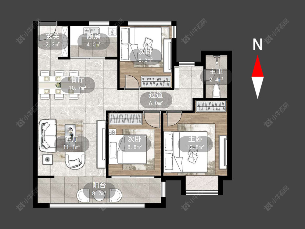 常州金新滟澜湖在售二手房源户型图_小牛看房