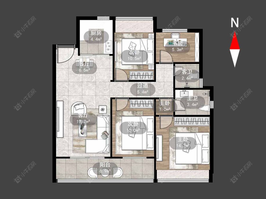 中梁百悦城房源户型图 常州中梁百悦城在售二手房源户型图_小牛看房