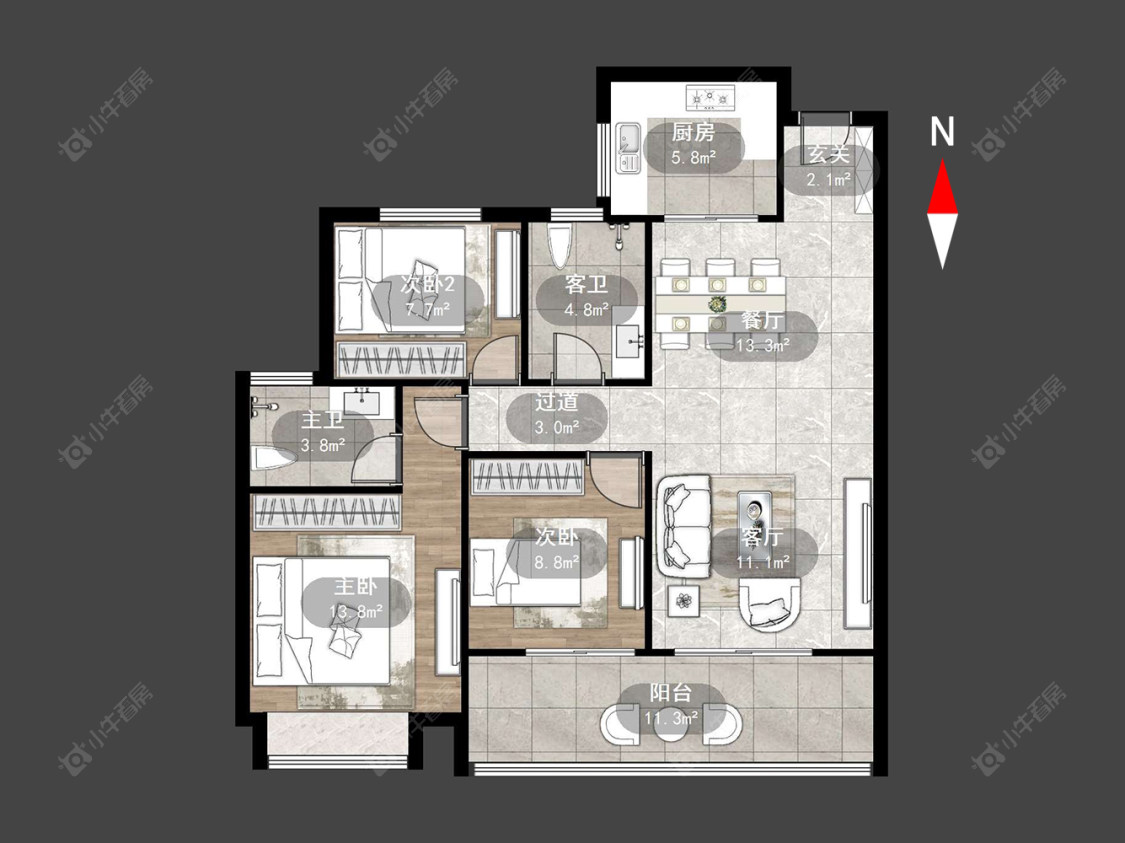 常州晋陵文锦在售二手房源户型图_小牛看房