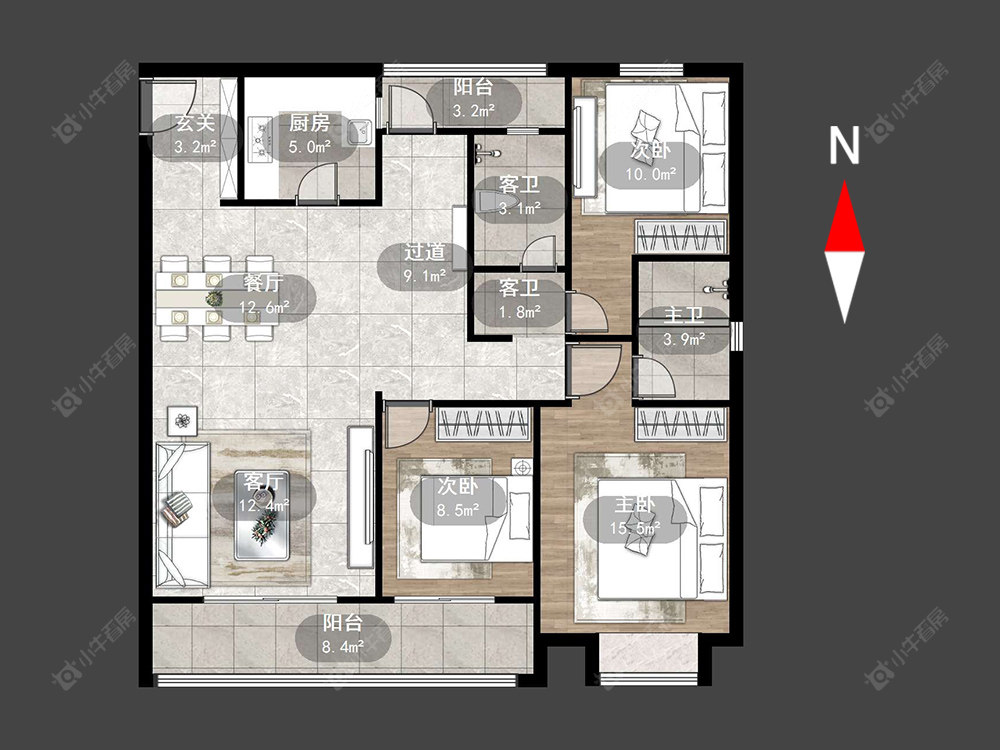 金新滟澜湖房源户型图 常州金新滟澜湖在售二手房源户型图_小牛看房