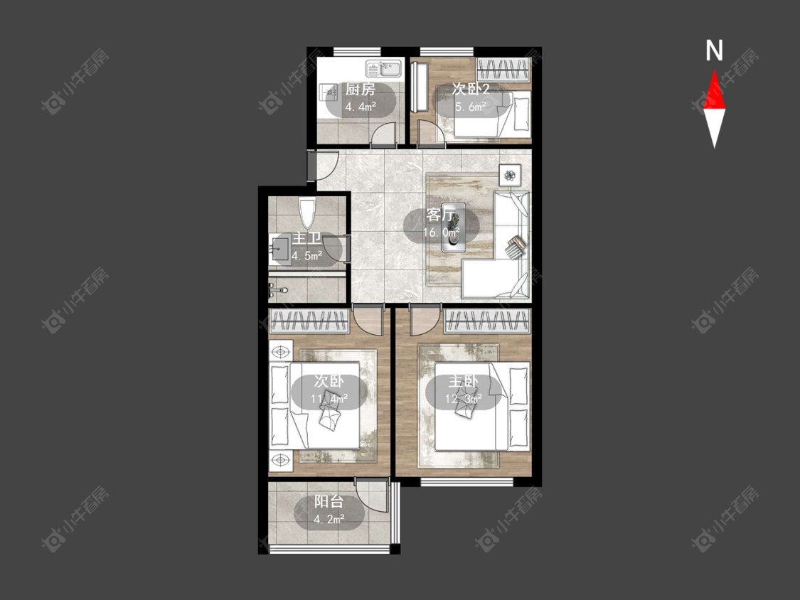 常州清潭五村在售二手房源户型图_小牛看房