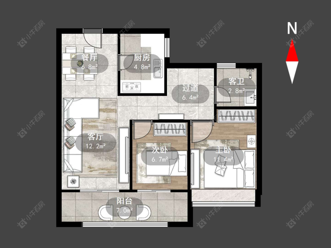 常州津德嘉苑在售二手房源户型图_小牛看房