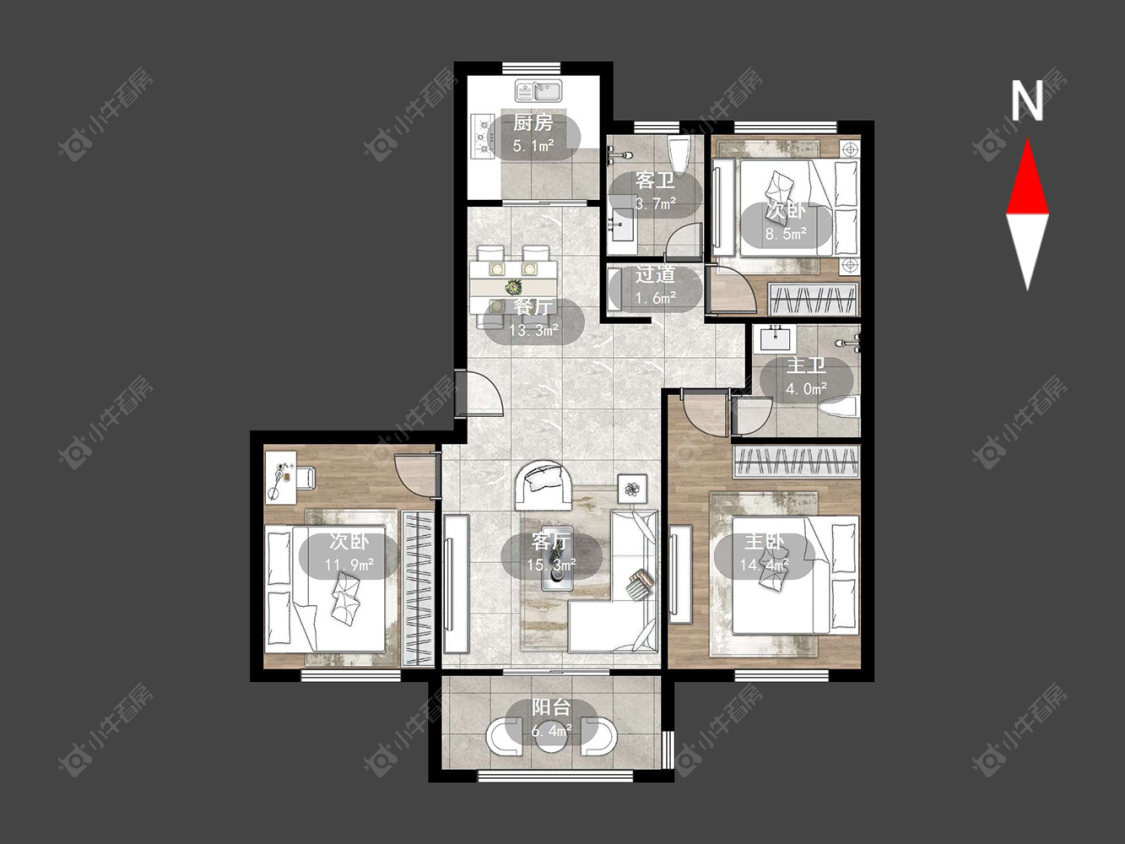 常州南惠雅园在售二手房源户型图_小牛看房