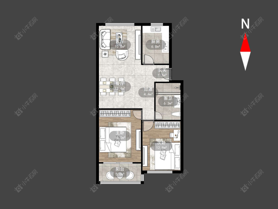常州藻江花园一期在售二手房源户型图_小牛看房
