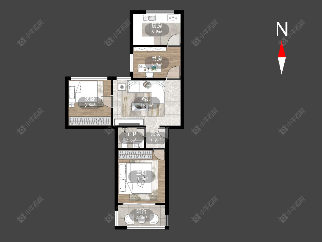 常州丽华二村在售二手房源户型图_小牛看房