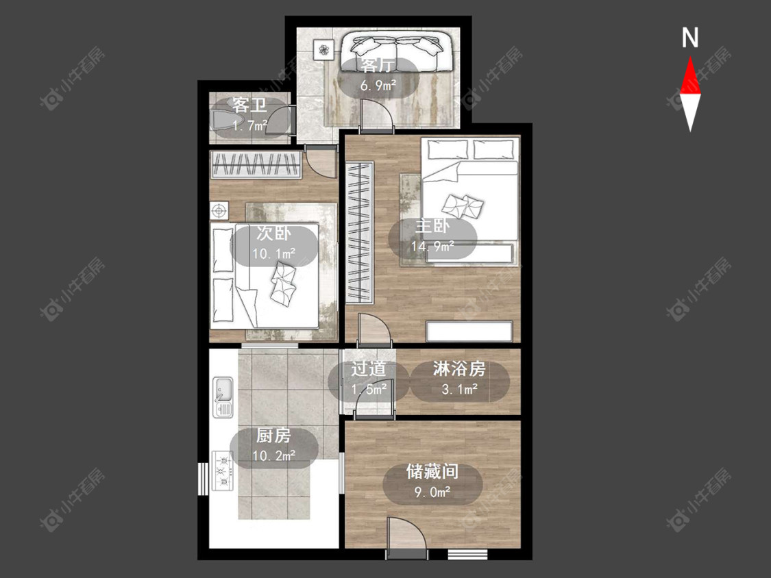 常州工房北区在售二手房房源户型图_小牛看房