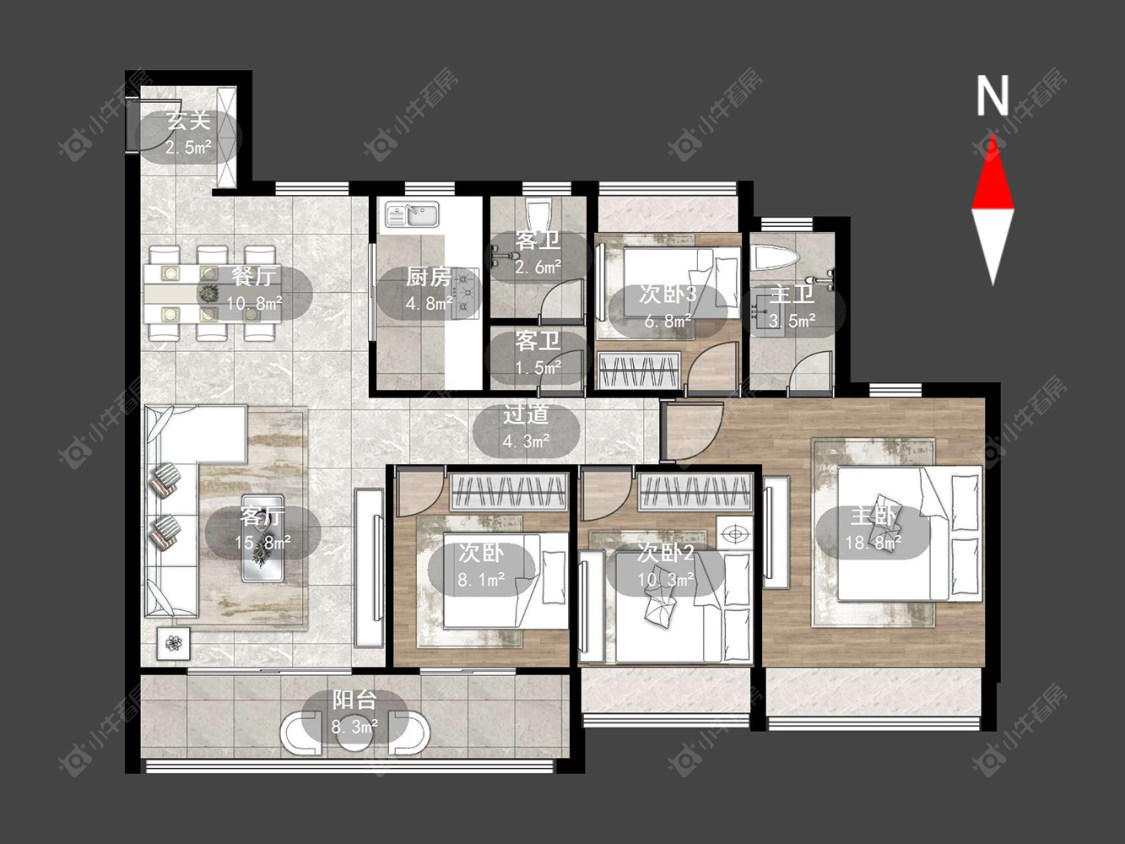 常州绿地香港名墩道在售二手房源户型图_小牛看房