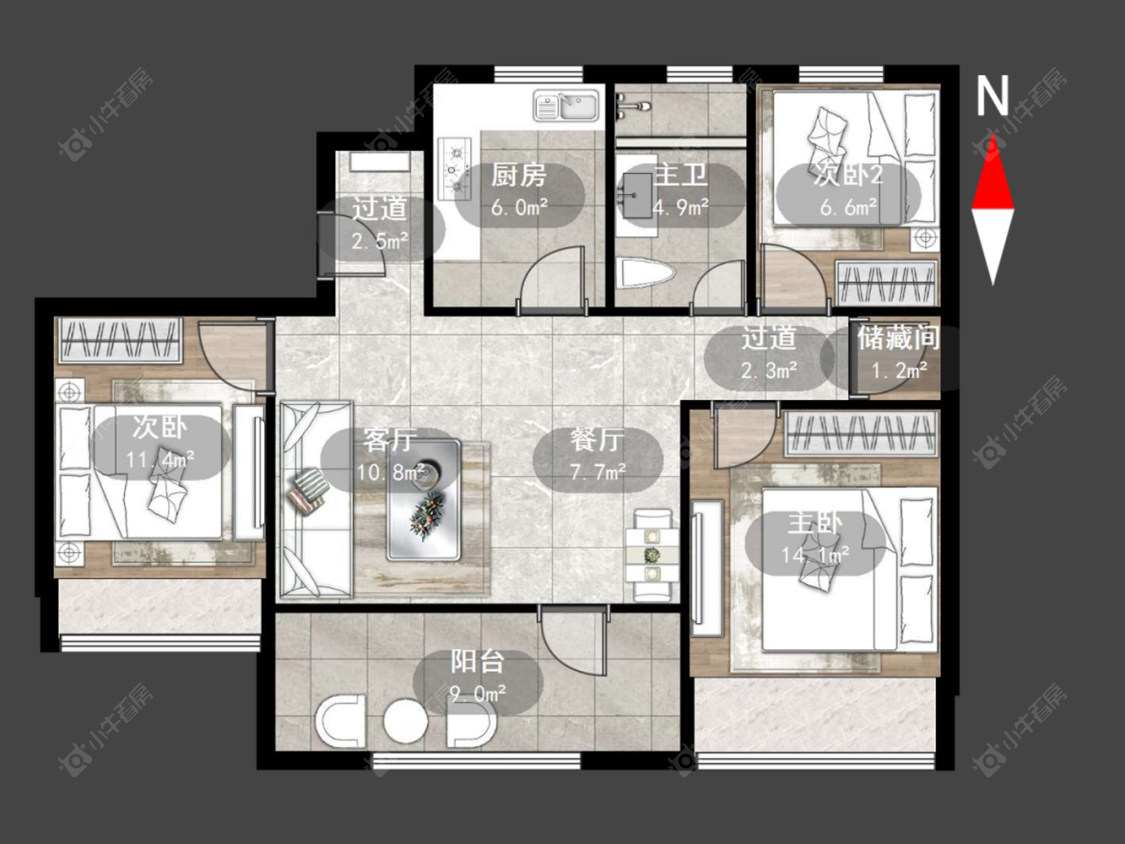 万科弘阳君望甲第房源户型图 常州万科弘阳君望甲第在售二手房源户型图_小牛看房