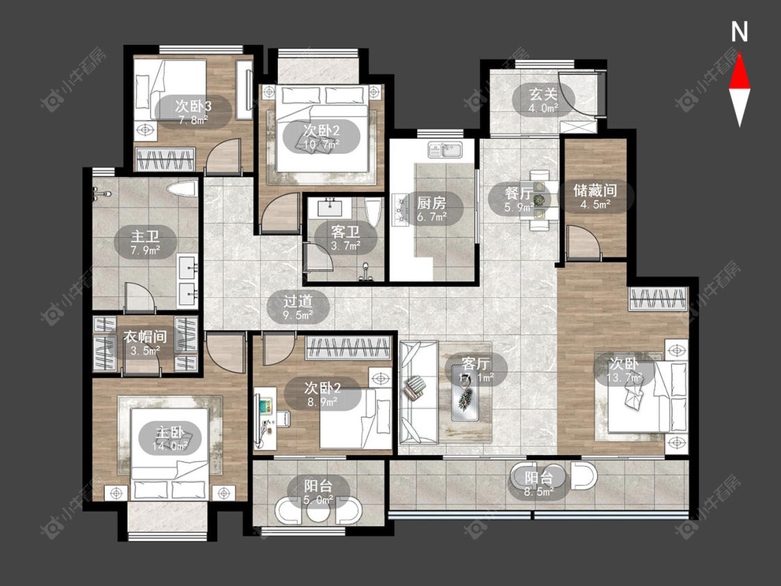 玉兰广场四期房源户型图 常州玉兰广场四期在售二手房源户型图_小牛看房