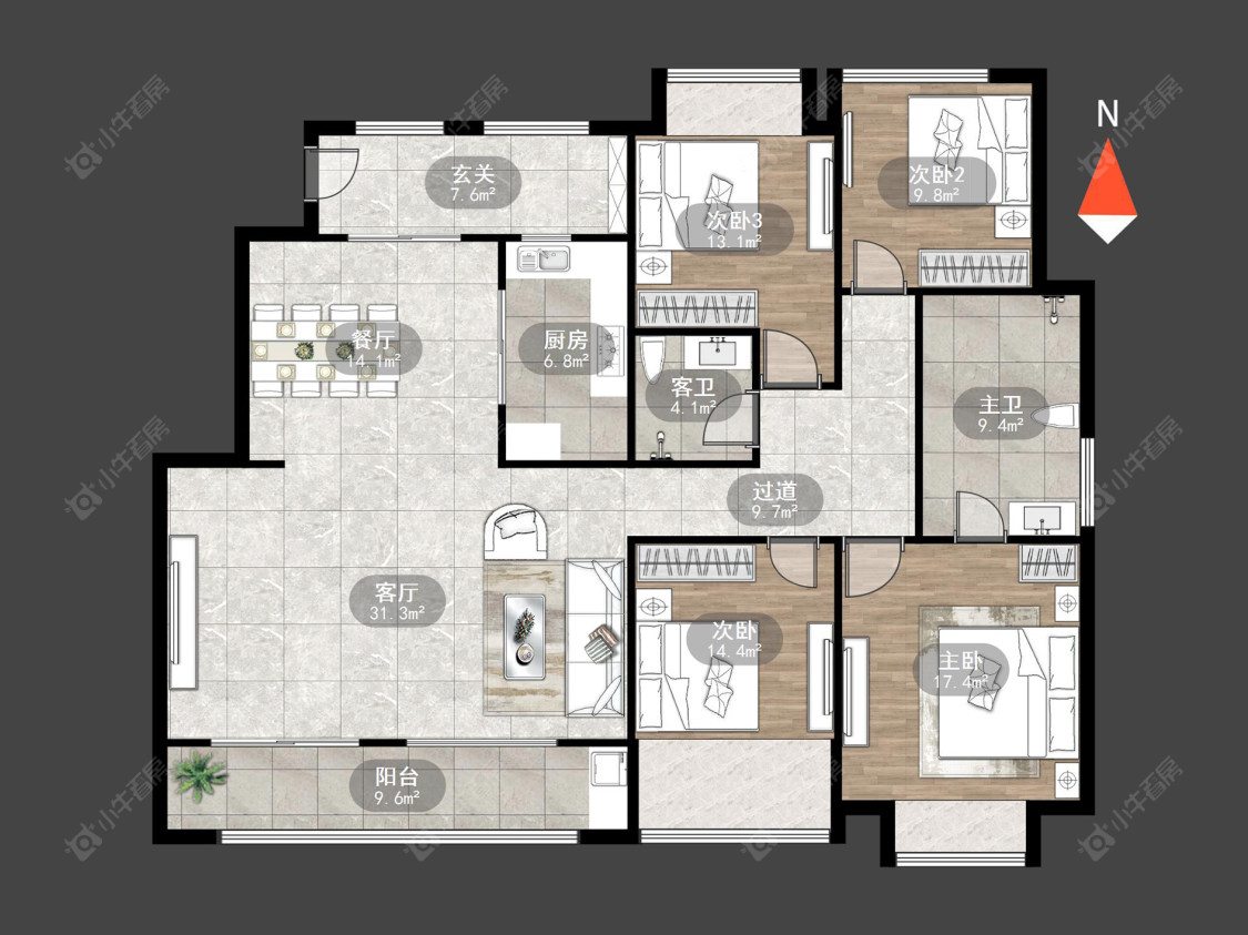 常州玉兰广场四期在售二手房源户型图_小牛看房
