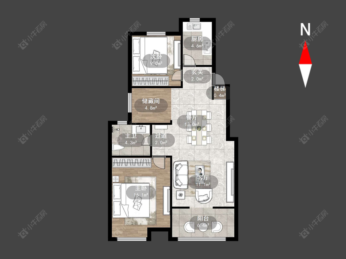 常州新立名园在售二手房源户型图_小牛看房