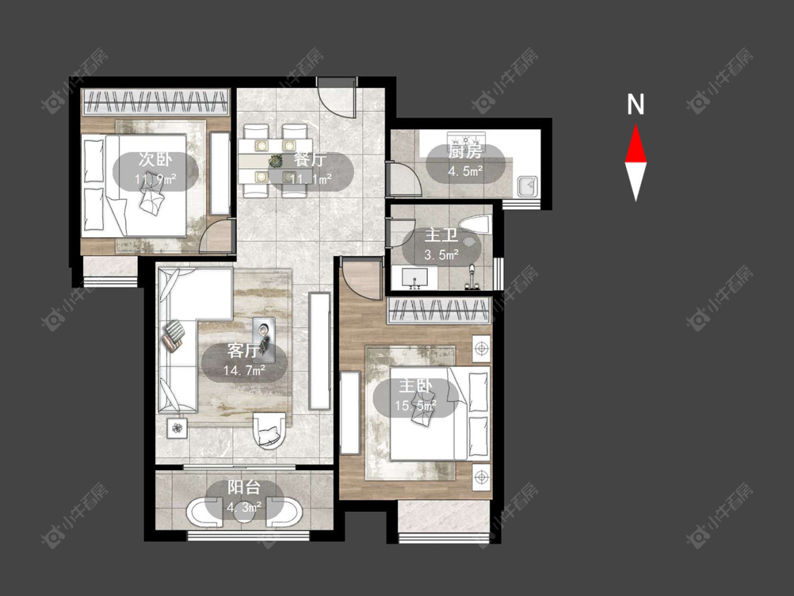 常州绿都万和城二区在售二手房源户型图_小牛看房