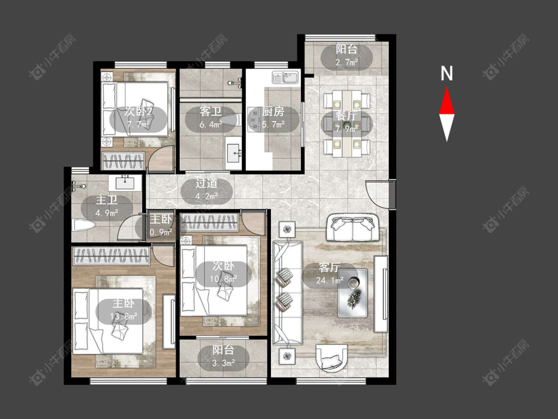 常州天山花园在售二手房源户型图_小牛看房