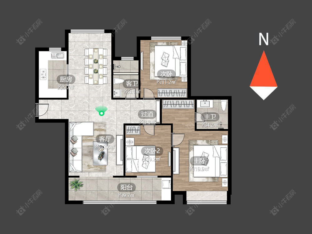 常州外滩1号在售二手房源户型图_小牛看房