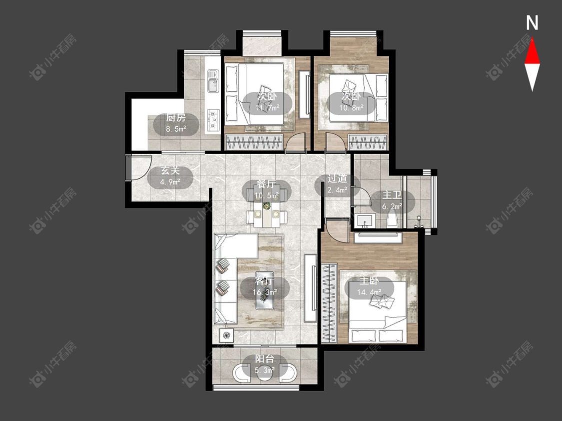常州景瑞英郡在售二手房源户型图_小牛看房