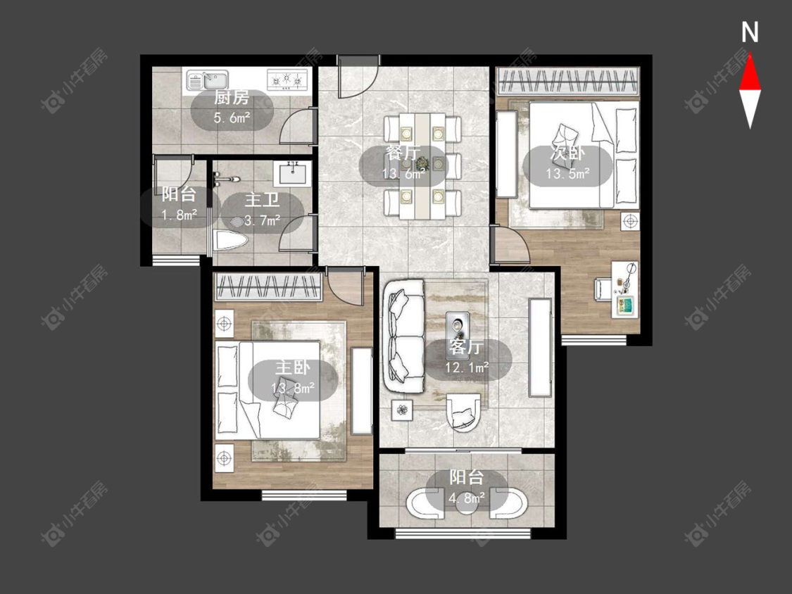 常州青枫公馆在售二手房源户型图_小牛看房