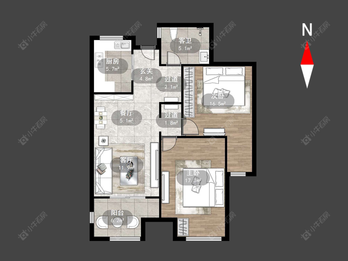 常州阳光龙庭在售二手房源户型图_小牛看房