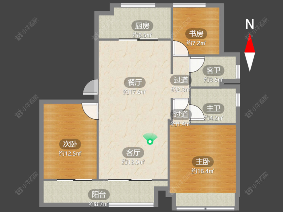 常州凤凰湖西苑在售二手房源户型图_小牛看房