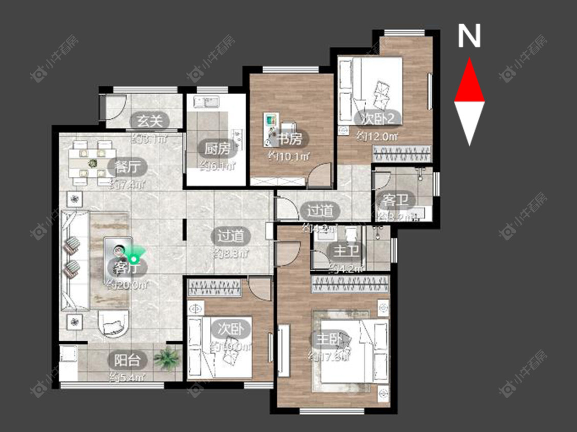 绿都万和城六区房源户型图 常州绿都万和城六区在售二手房源户型图_小牛看房