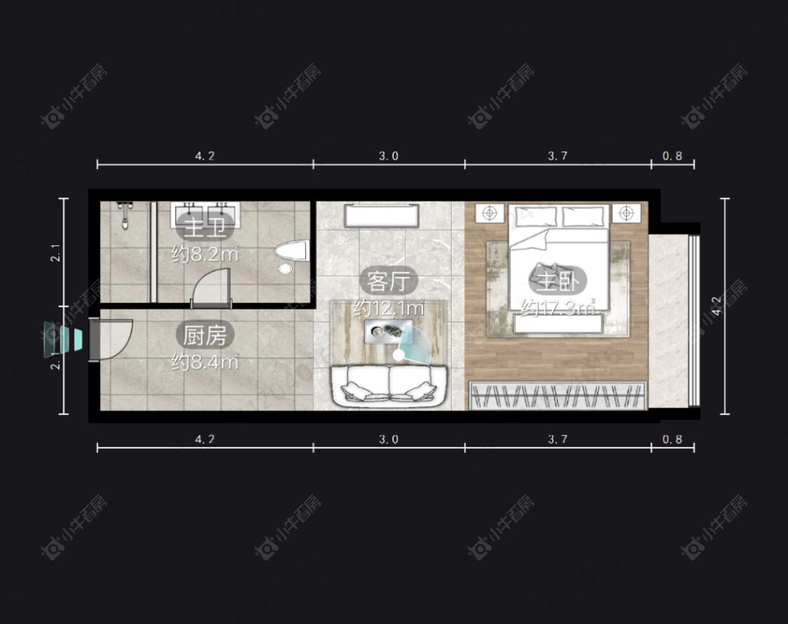常州红星国际广场在租房源户型图_小牛看房