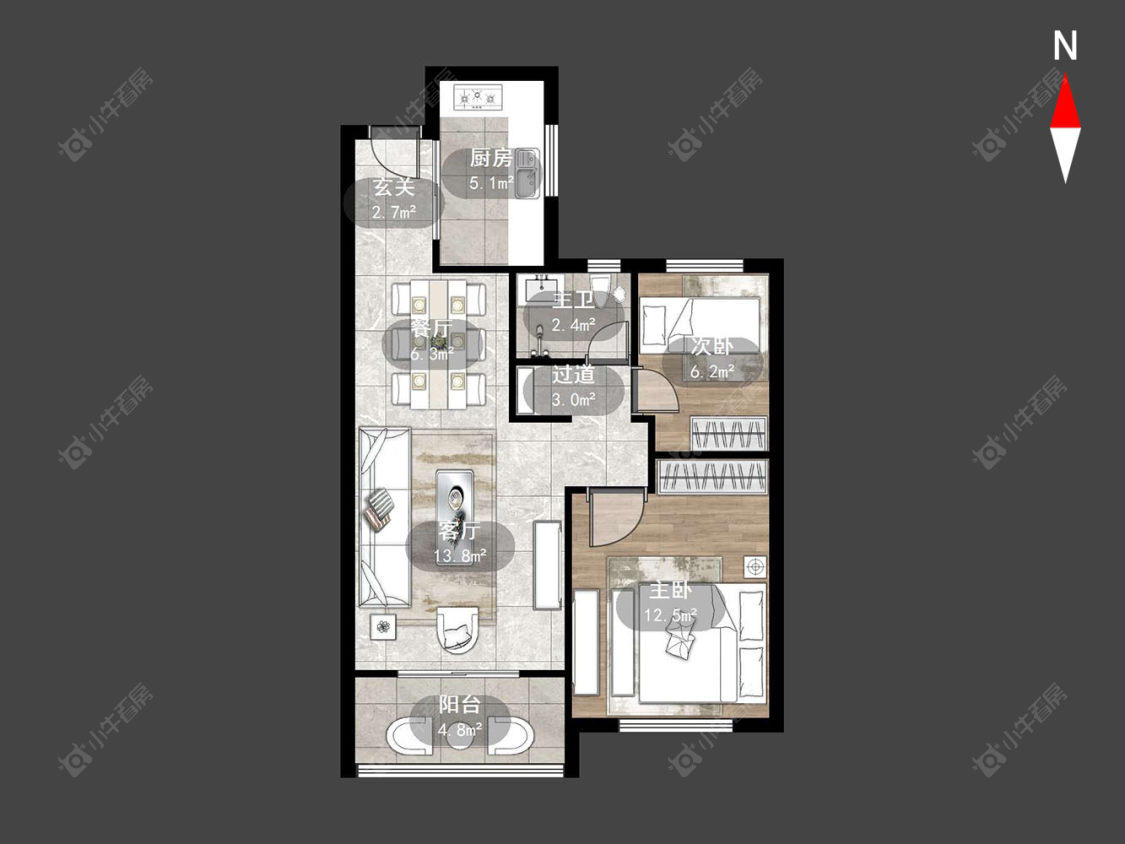 常州临津花园在售二手房源户型图_小牛看房