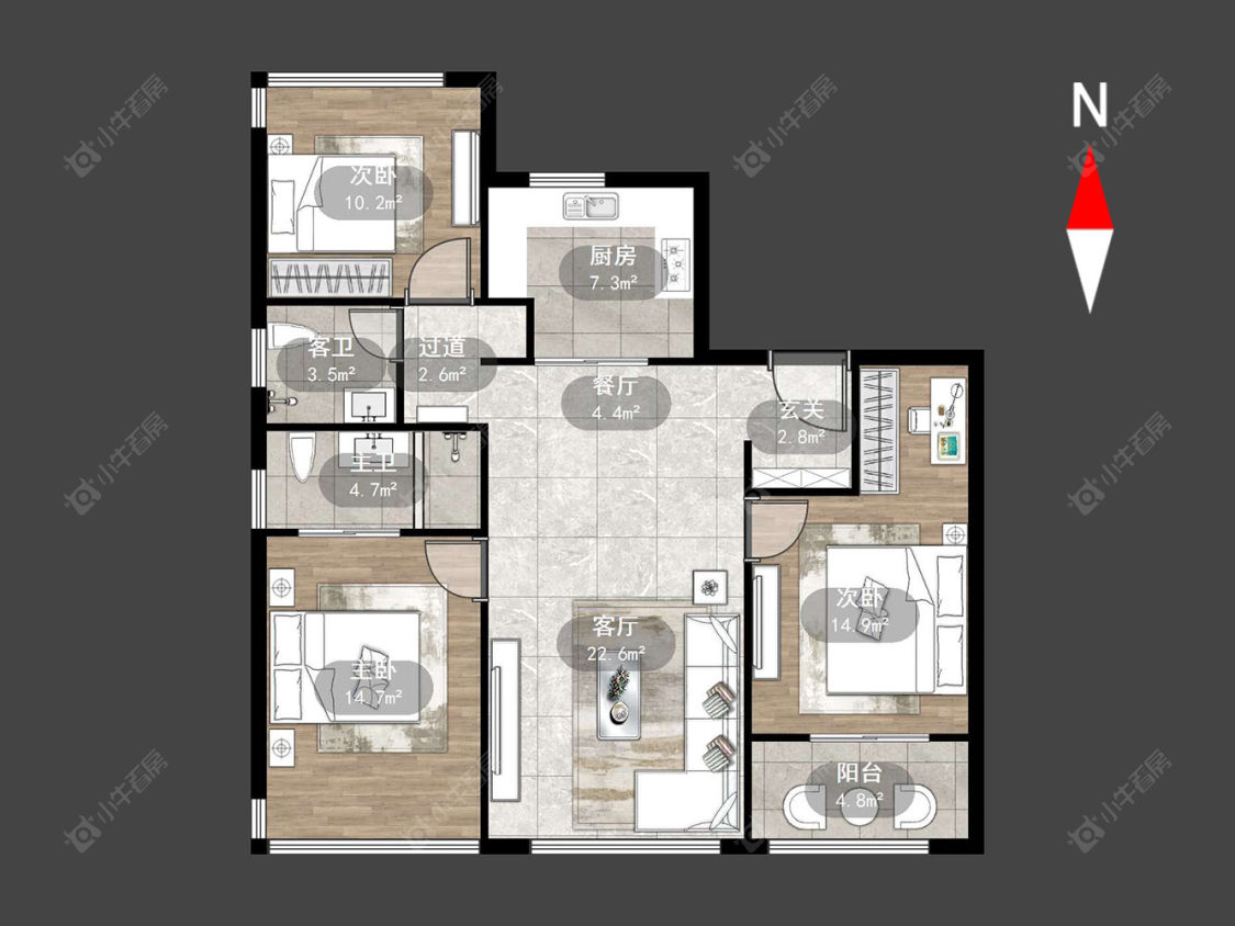 嘉宏一江风华房源户型图 常州嘉宏一江风华在售二手房源户型图_小牛看房