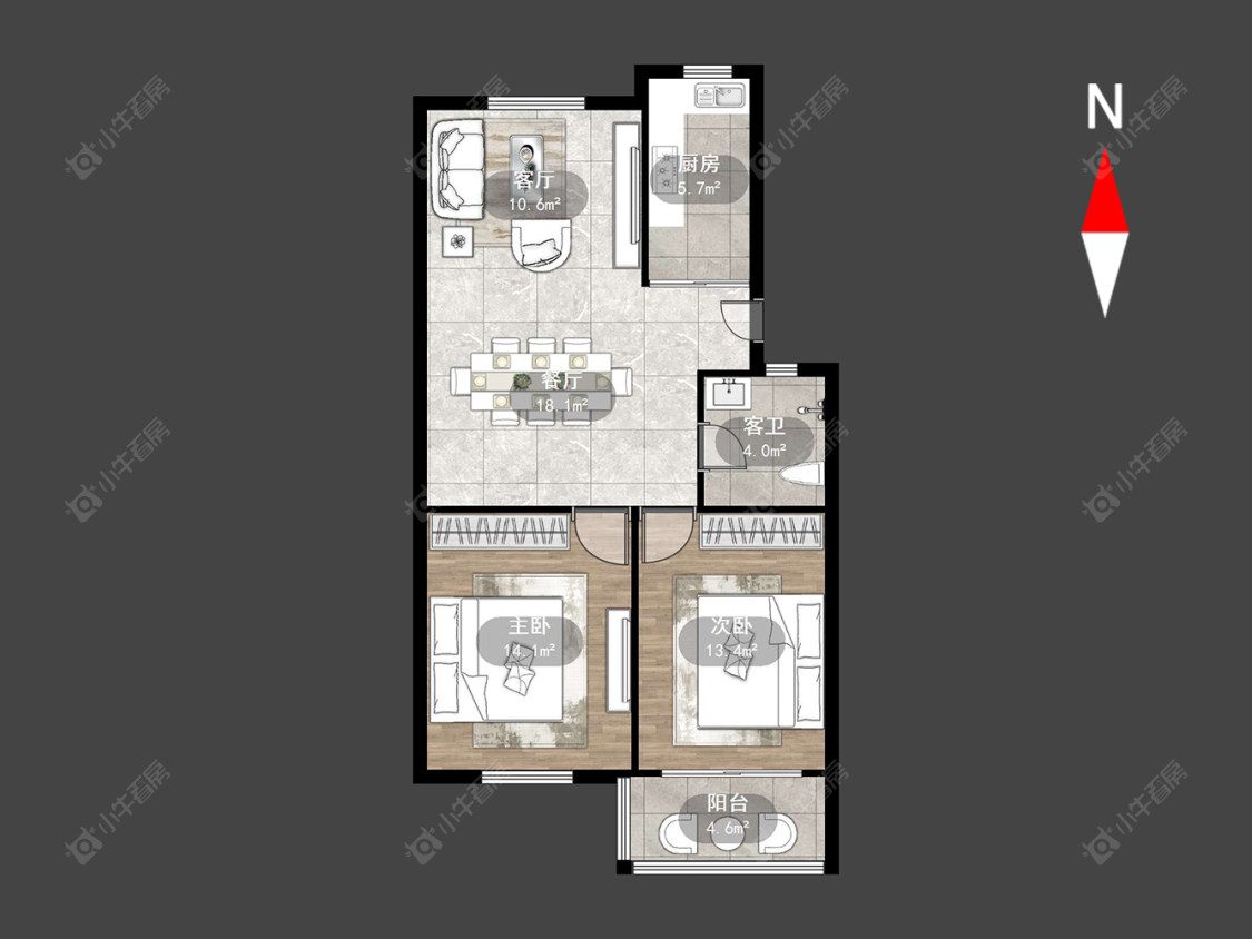 常州蓝天花园东区在售二手房源户型图_小牛看房