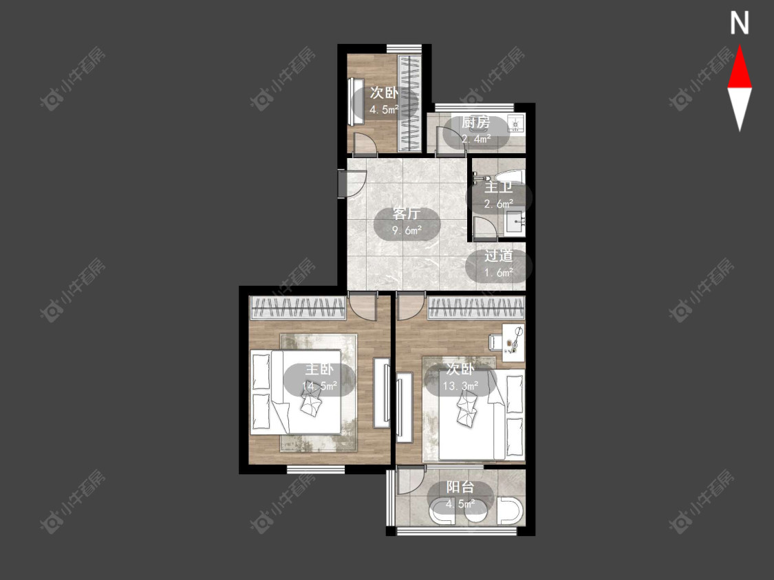 常州工人新村南在售二手房源户型图_小牛看房