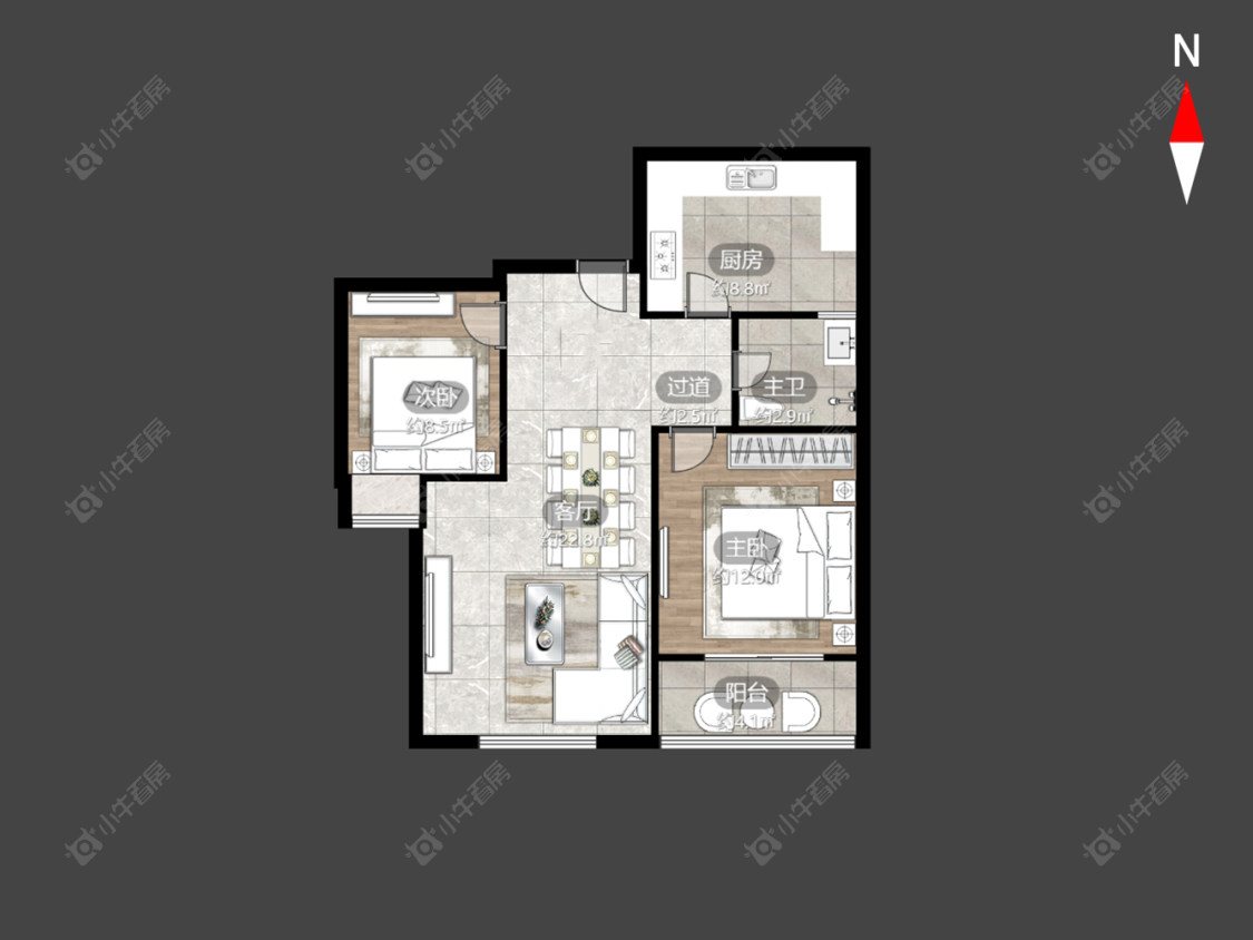 常州景瑞英郡在售二手房源户型图_小牛看房