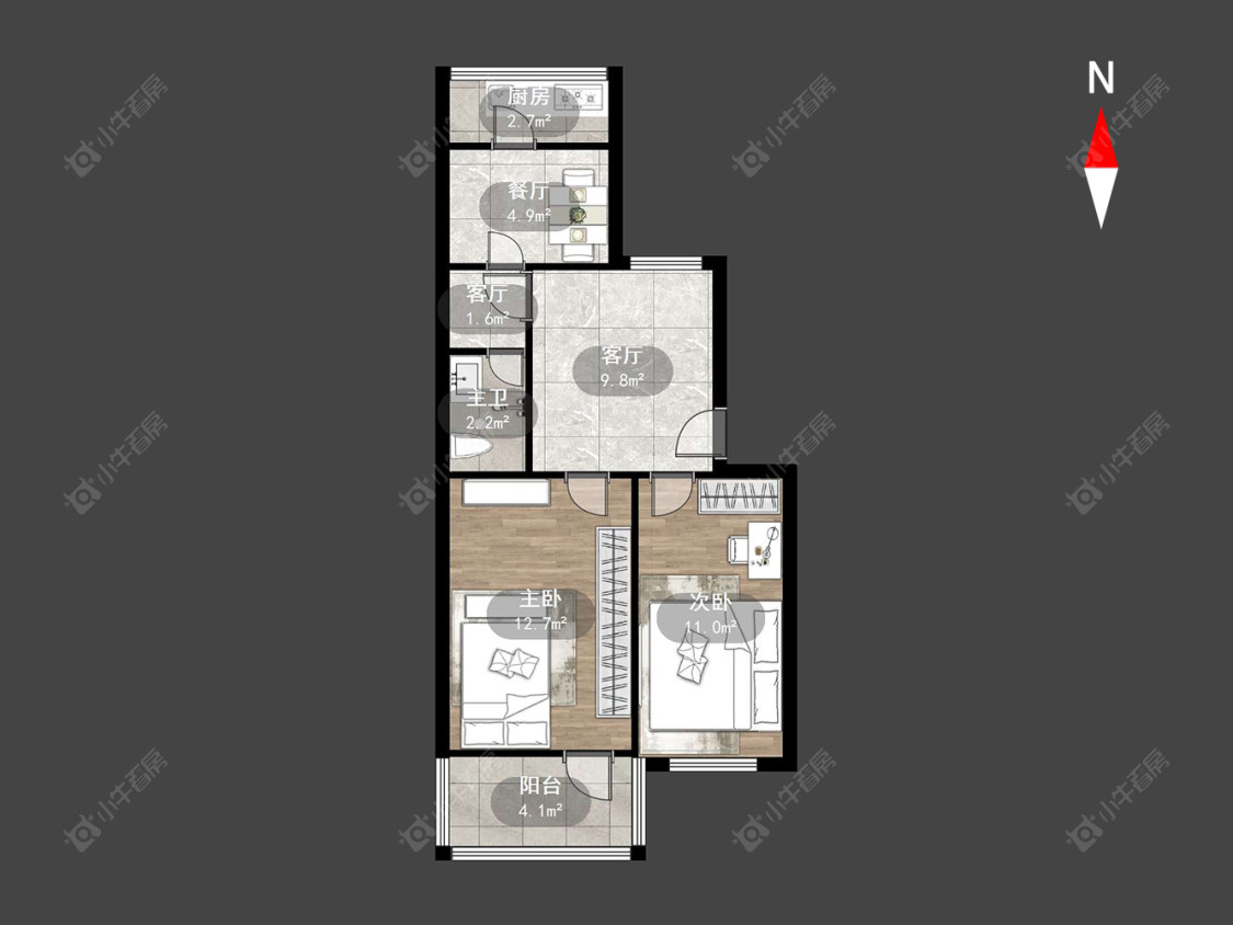 常州勤业一二三村在售二手房源户型图_小牛看房