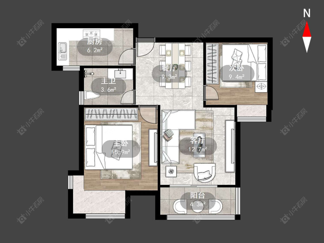 凯尔枫尚花园房源户型图 常州凯尔枫尚花园在售二手房源户型图_小牛看房