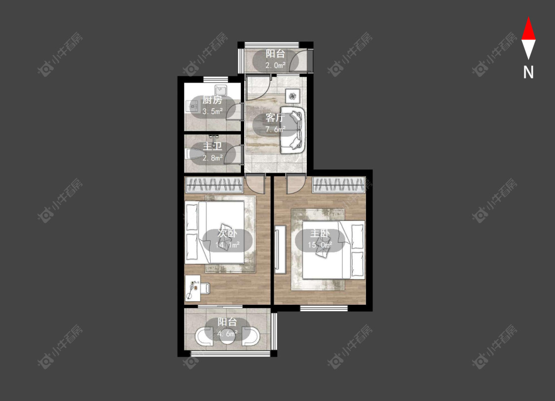 常州桃园路物资楼在售二手房源户型图_小牛看房