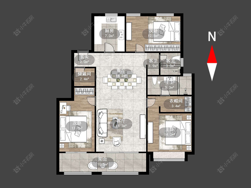 常州璞樾春秋在售二手房源户型图_小牛看房