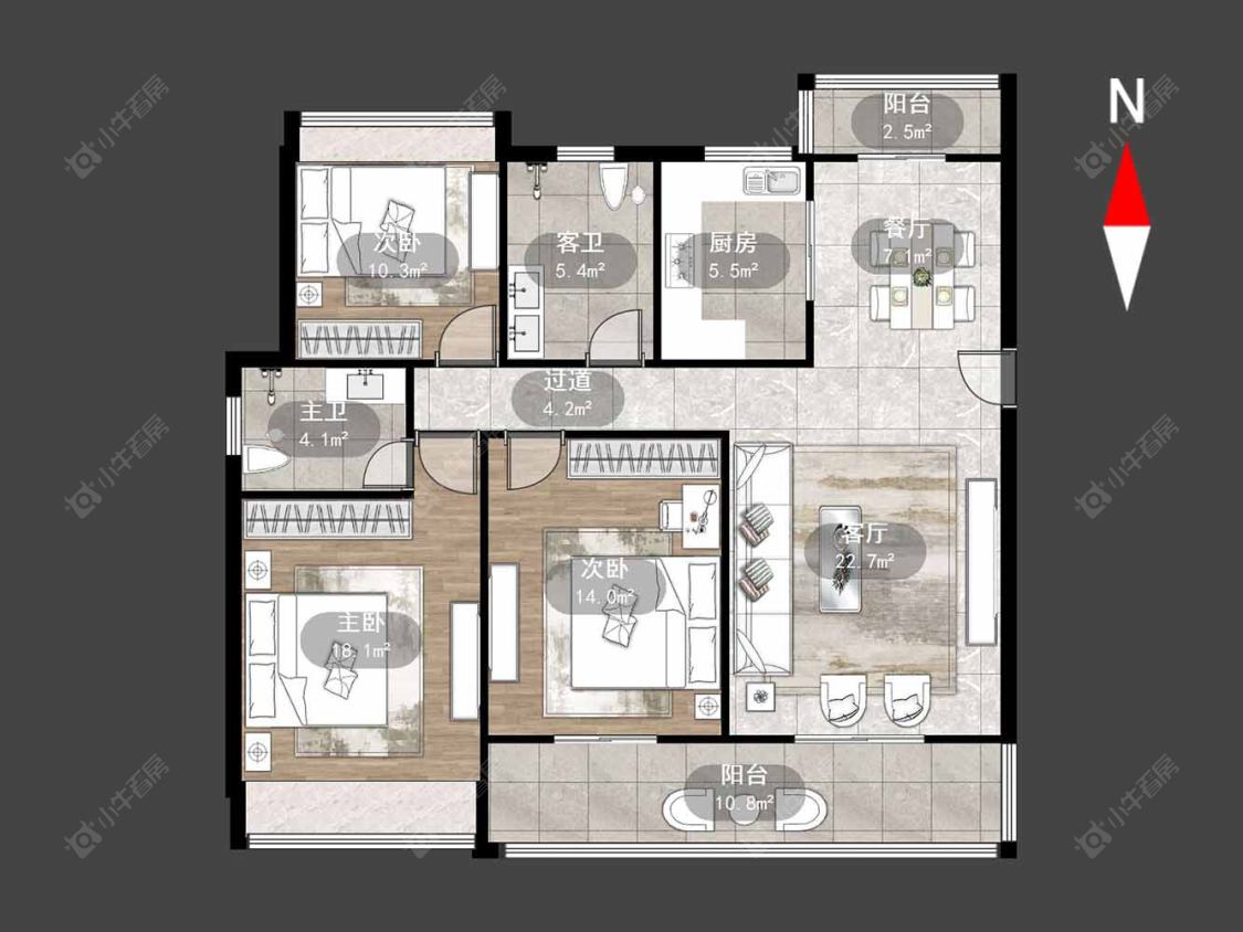 常州御城在售二手房源户型图_小牛看房