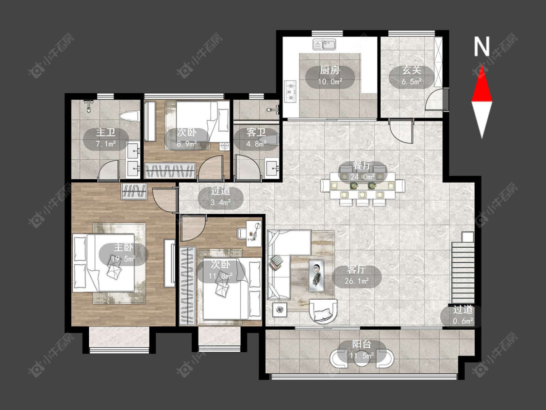 常州新城郡未来在售二手房源户型图_小牛看房