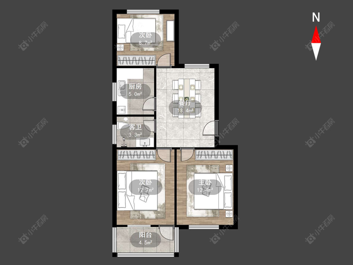 常州河苑新村在售二手房源户型图_小牛看房