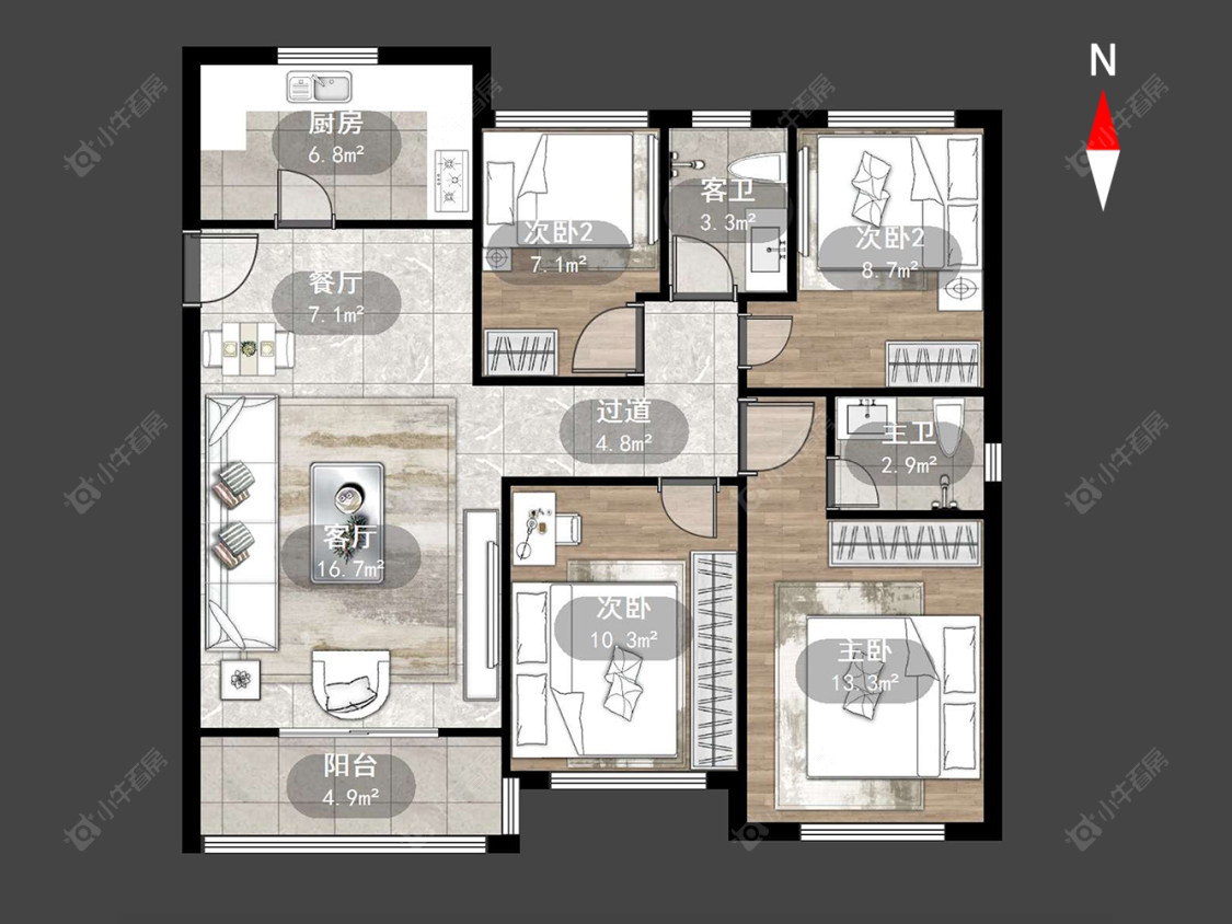 常州上东区在售二手房源户型图_小牛看房