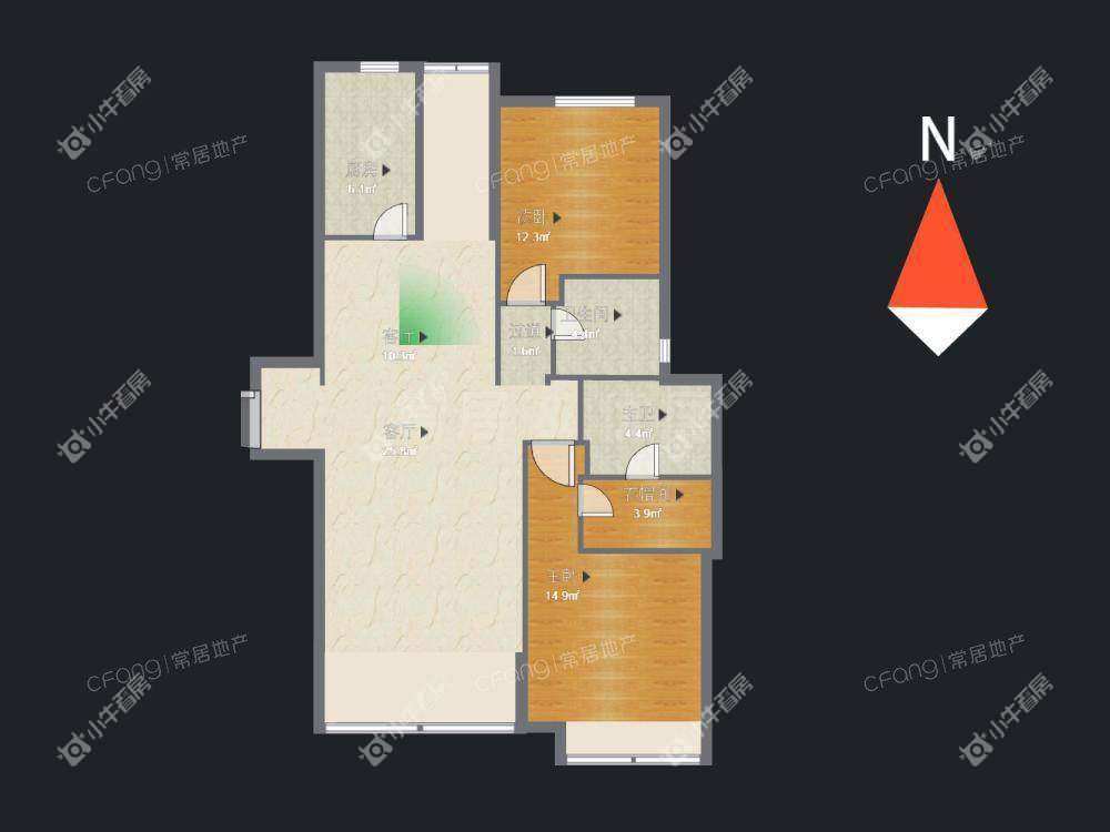常州绿地峰云汇在租房源室内图_小牛看房